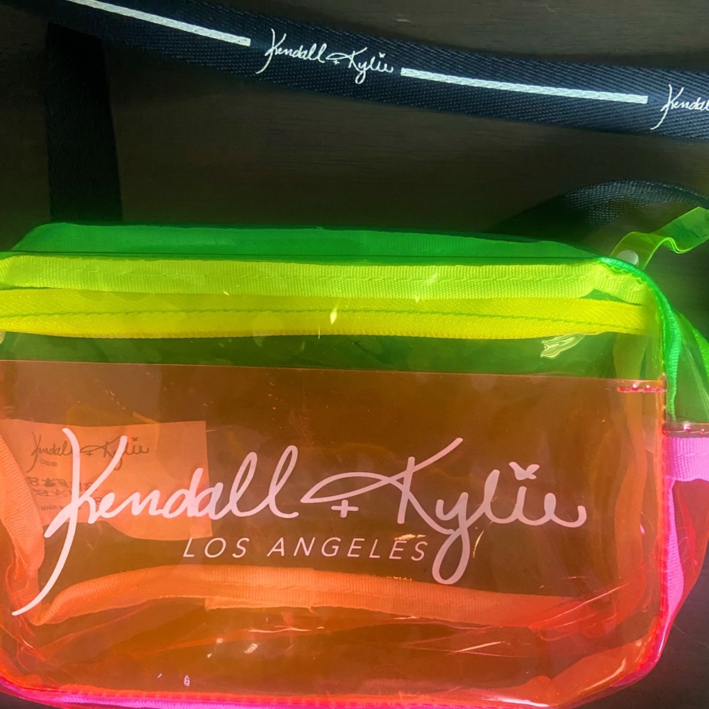 Neon Multi-Color Clear Crossbody bag.